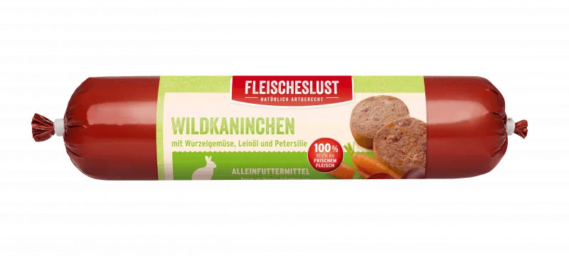 Wildkaninchen mit feinem Wurzelgemüse, Leinöl und Sellerie 400g